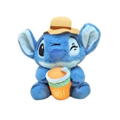 Stitch Plush Toy with Hat and Drink Cup