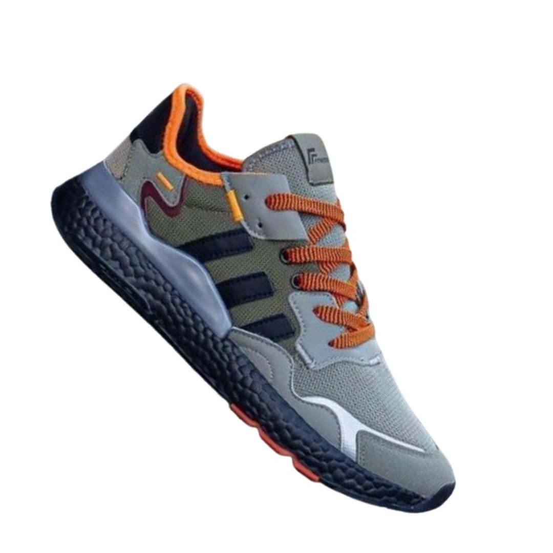 Men’s Athletic Sneakers (Grey/Black/Orange)