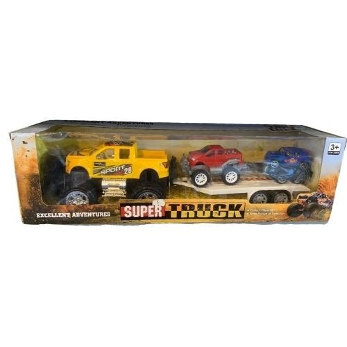 Super Truck Playset with Trailer & 2 Cars