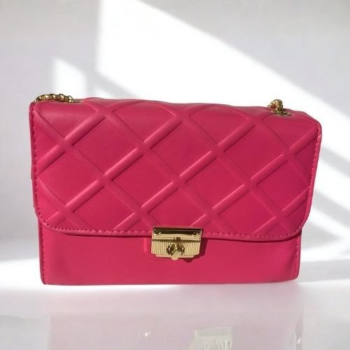 Pink Quilted Handbag